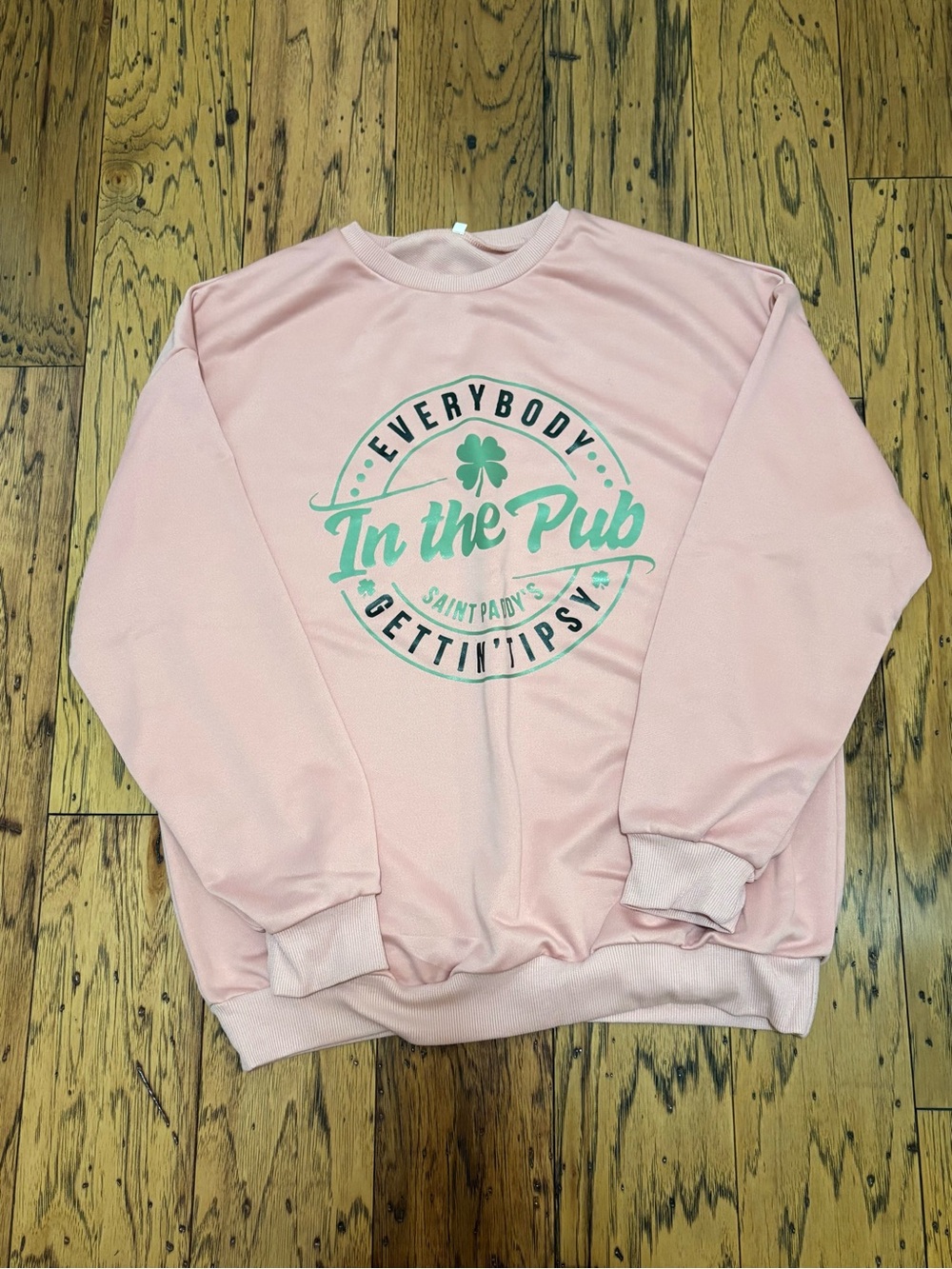 Pink "In the Pub" Graphic Sweatshirt - Womens Size Medium